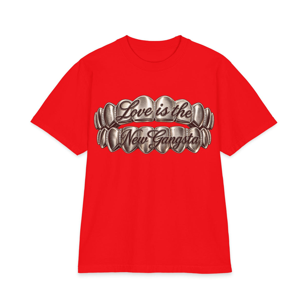 6lack Love Is the New Gangsta T-Shirt | Metallic Grillz Script, Back Number 6 Design
