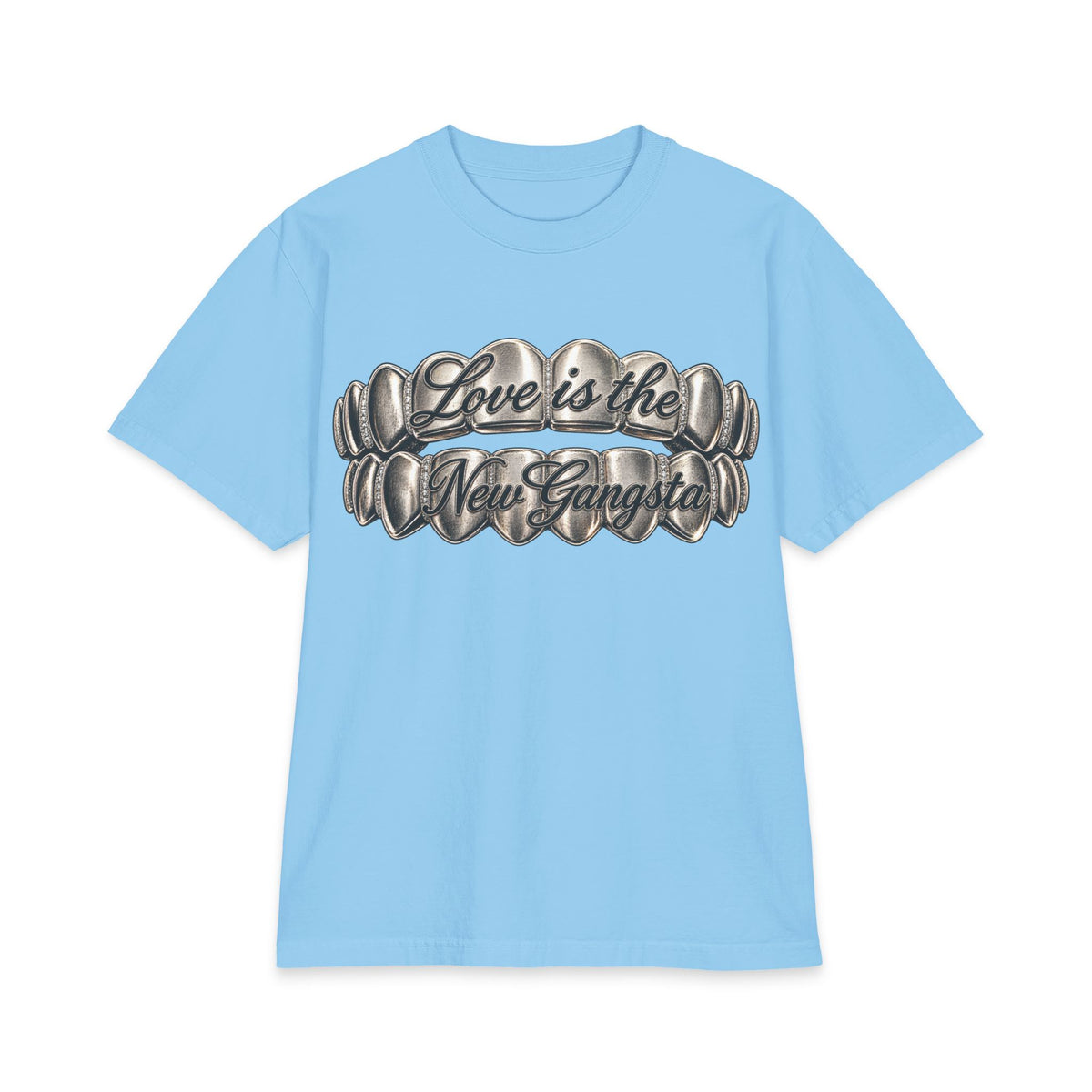 6lack Love Is the New Gangsta T-Shirt | Metallic Grillz Script, Back Number 6 Design