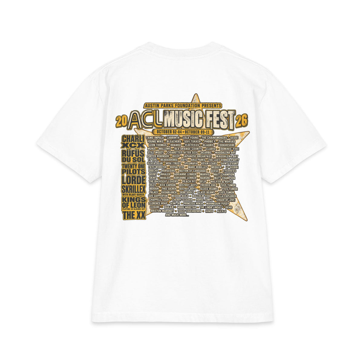 ACL Fest tongue logo T-Shirt | music festival lineup back print