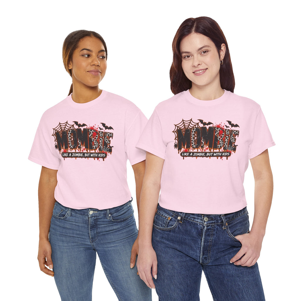 Mombie Mom T-Shirt | Halloween mom tee, spooky bats and cobwebs