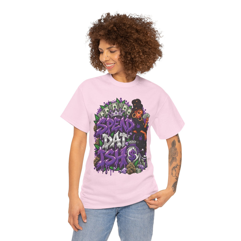 Spend Dat sh*t Tee | Graffiti Money Design, Purple Streetwear