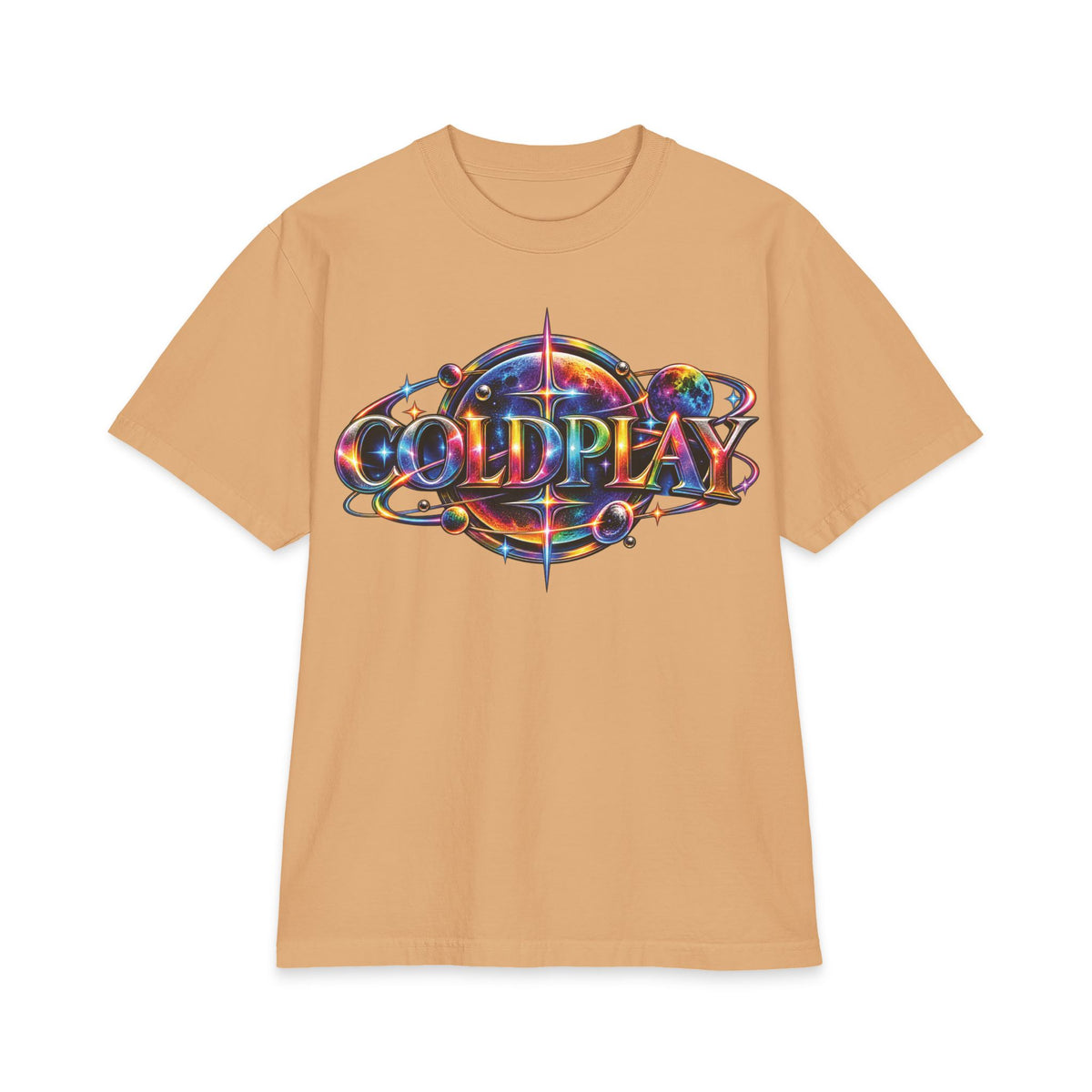Coldplay band portrait T-Shirt | Colorful watercolor logo tee