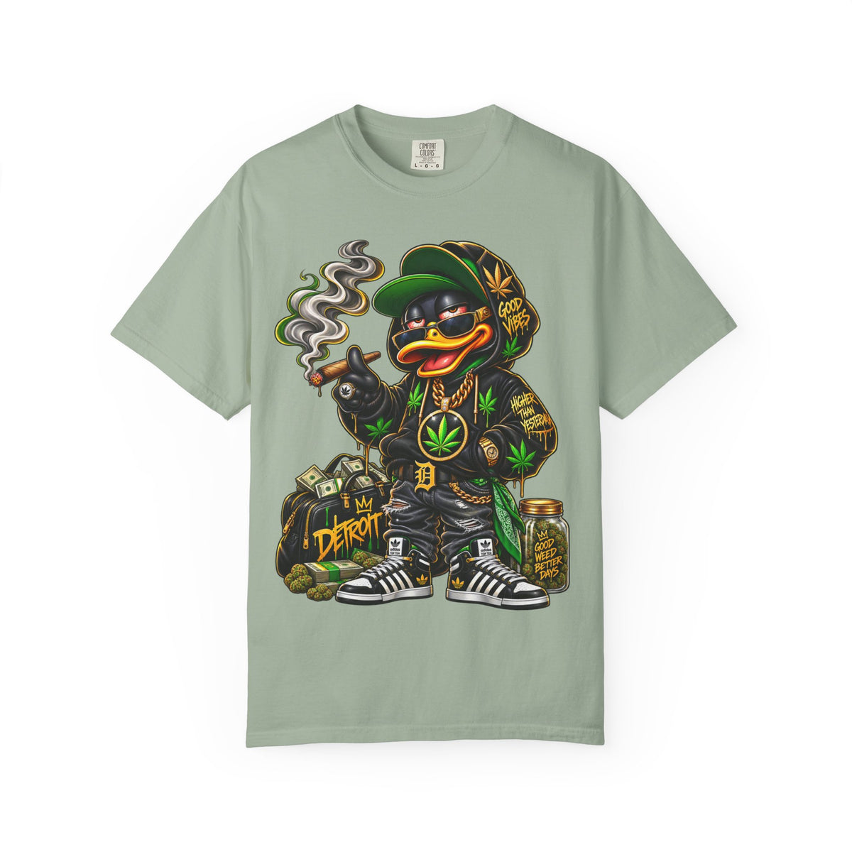 Weed Duck Character T-shirt | Smoking Duck Graphic Tee