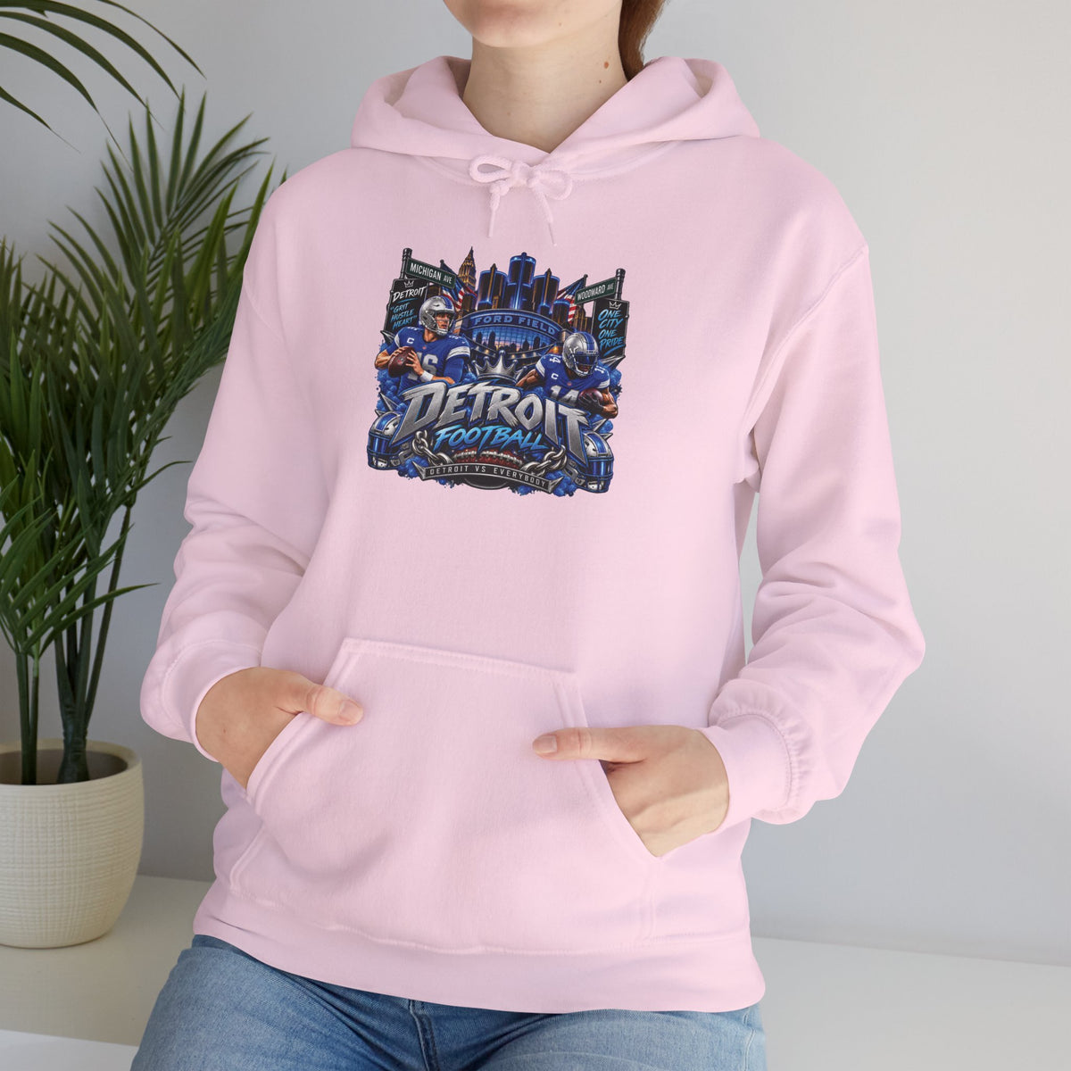 Detroit Skyline Collage Hoodie | Motor City Landmarks sweatshirt
