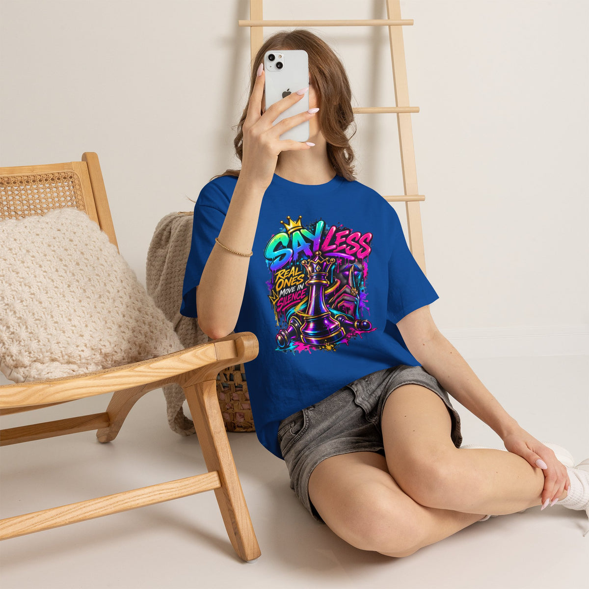 Say Less Chess King Tee | Graffiti Chess Piece Streetwear