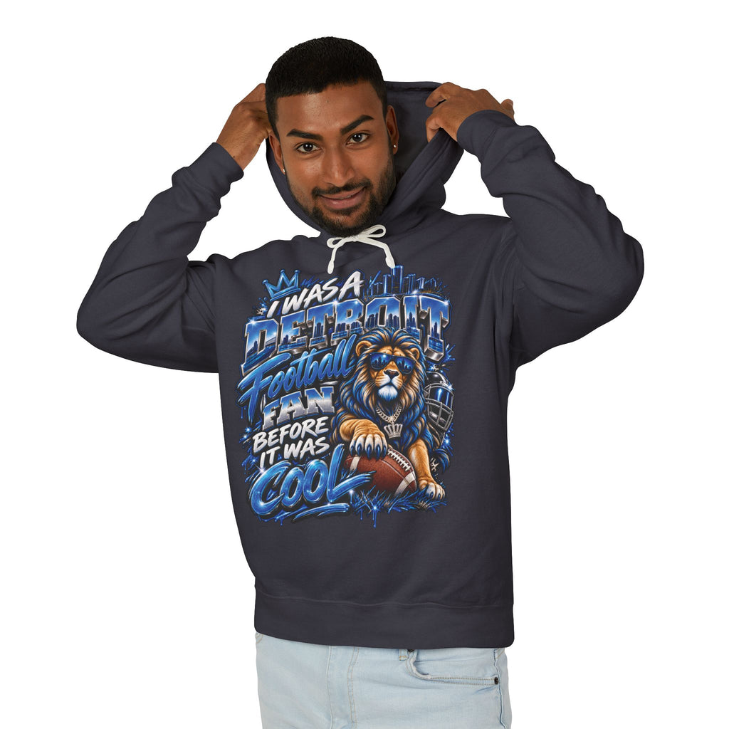 Detroit Retro Graffiti Hoodie | Lion, Skyline, Football Illustration