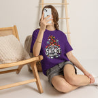 The Short Gnome T-Shirt | Christmas Gnome Plaid Hat, Holiday Lights Design