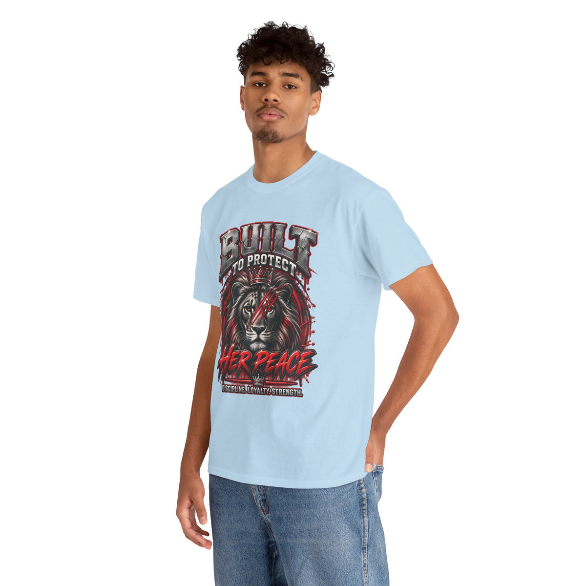 Built to Protect Her Peace Couples Graphic T-Shirt
