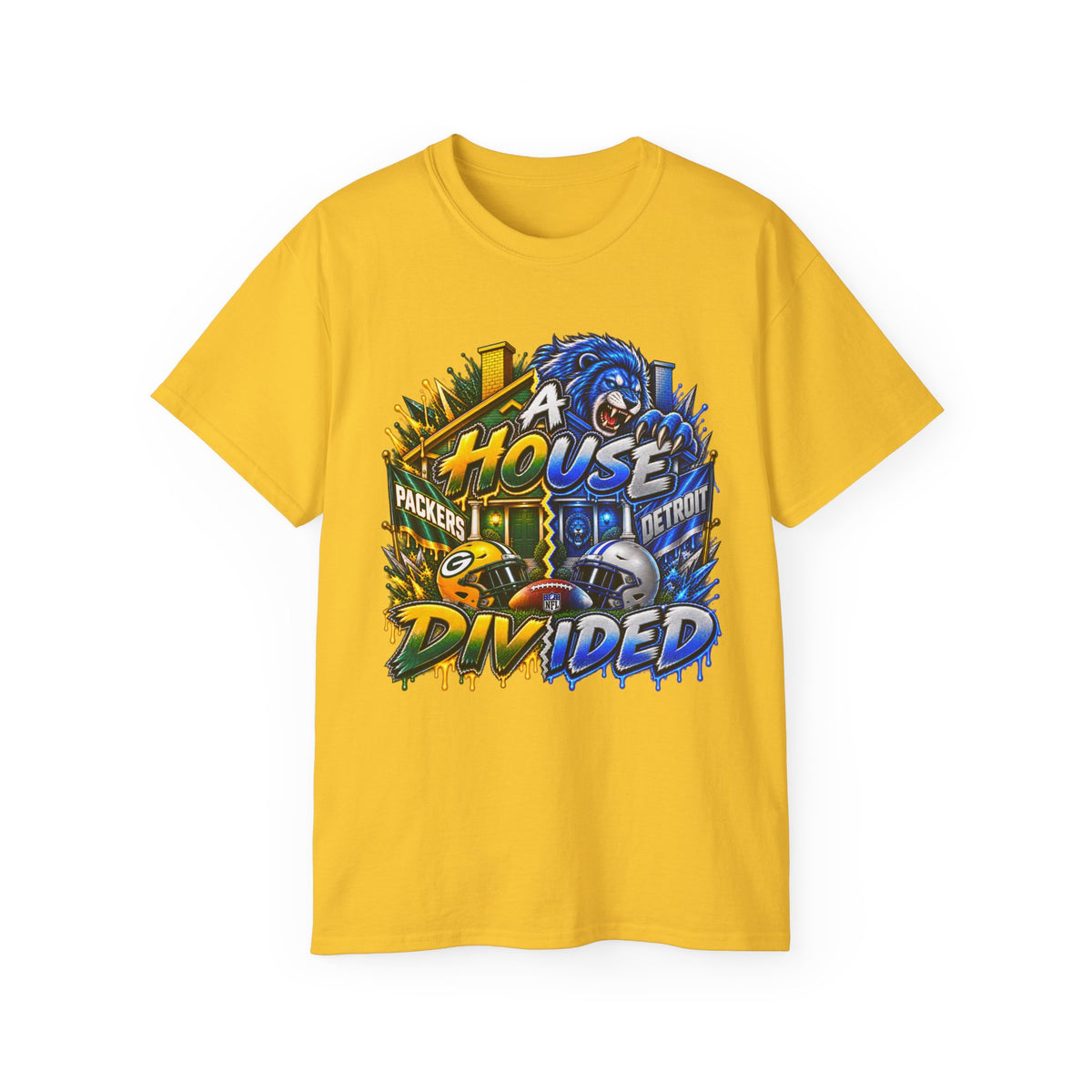 A House Divided Detroit vs Green Bay T-Shirt | Football Rivalry Tee
