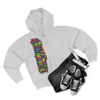 Autism Awareness Puzzle Heart Zip Hoodie | Colorful Awareness Design