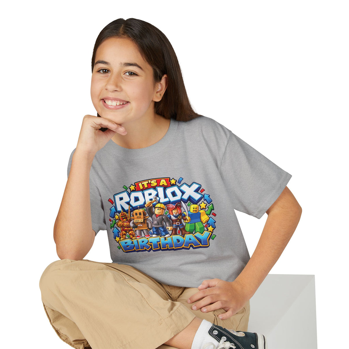 Roblox Birthday Leveling Up 9 Youth T-Shirt