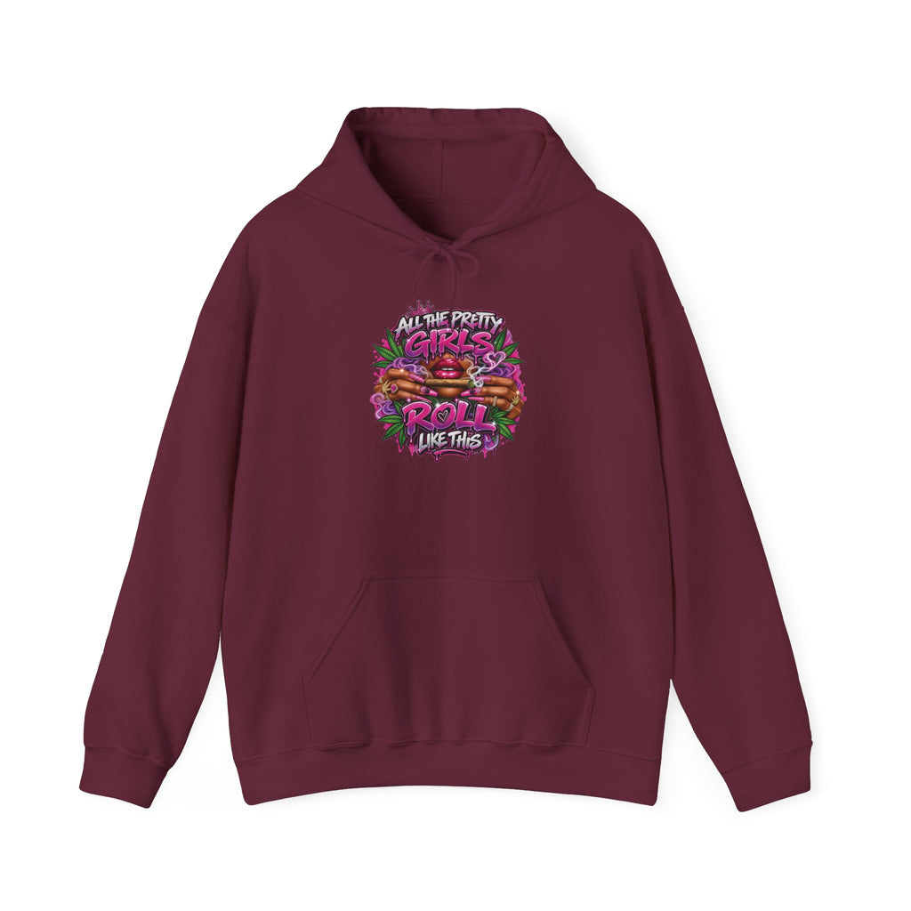 Girls Who Rock Roll Skate Hoodie | Retro Neon Skate Graphic