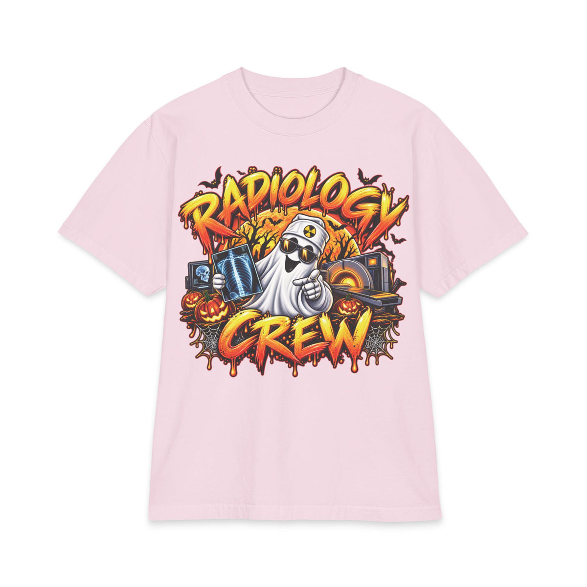 Medical Radiology Crew Ghost Graphic Tee | Halloween X-ray Theme