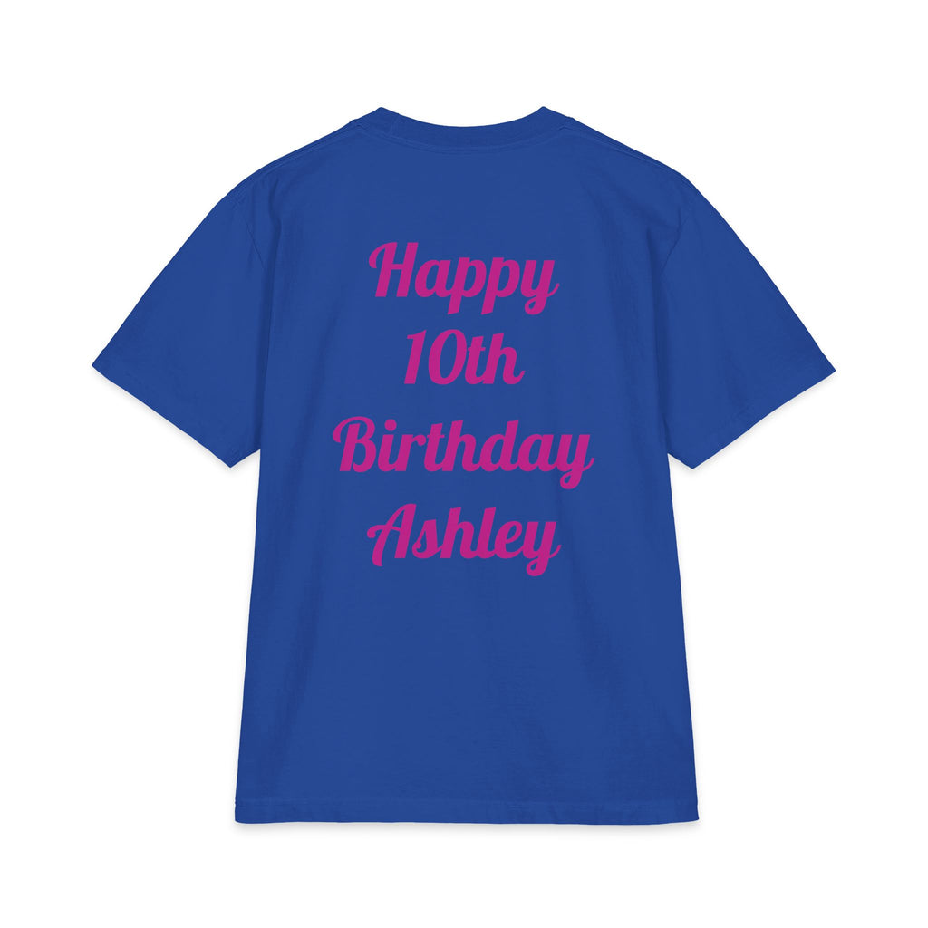 Kpop Hunter Demon Birthday Girl T-Shirt | Colorful Cartoon Letters, Balloons & Characters