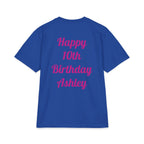Kpop Hunter Demon Birthday Girl T-Shirt | Colorful Cartoon Letters, Balloons & Characters