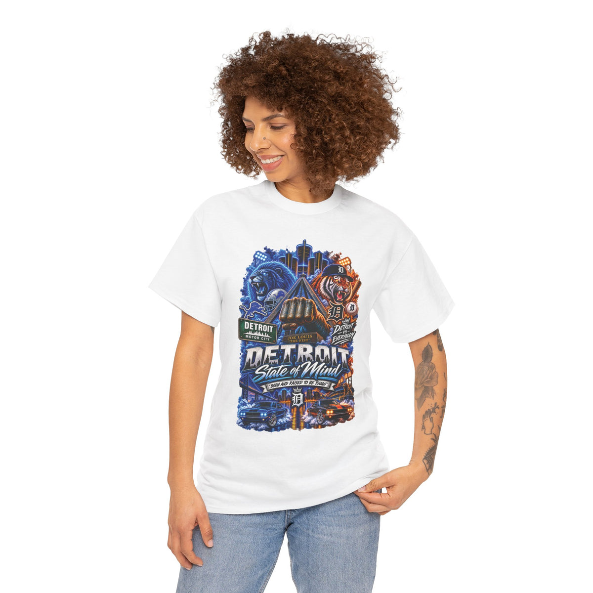 Detroit State of Mind T-Shirt | City Skyline, Motor City Collage