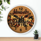 Motor City Detroit Skyline Wall Clock