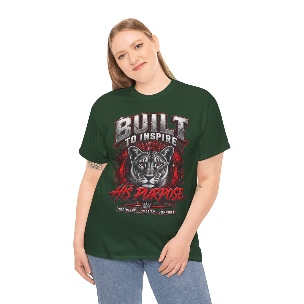 Built to Inspire His Purpose Couples Tiger Graphic T-Shirt