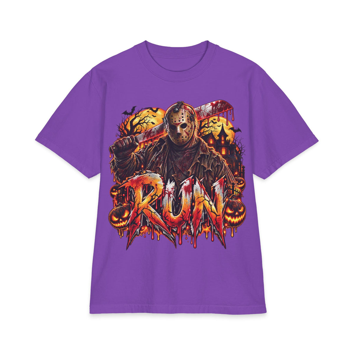 Jason Voorhees horror graphic T-Shirt | RUN bloody slasher design