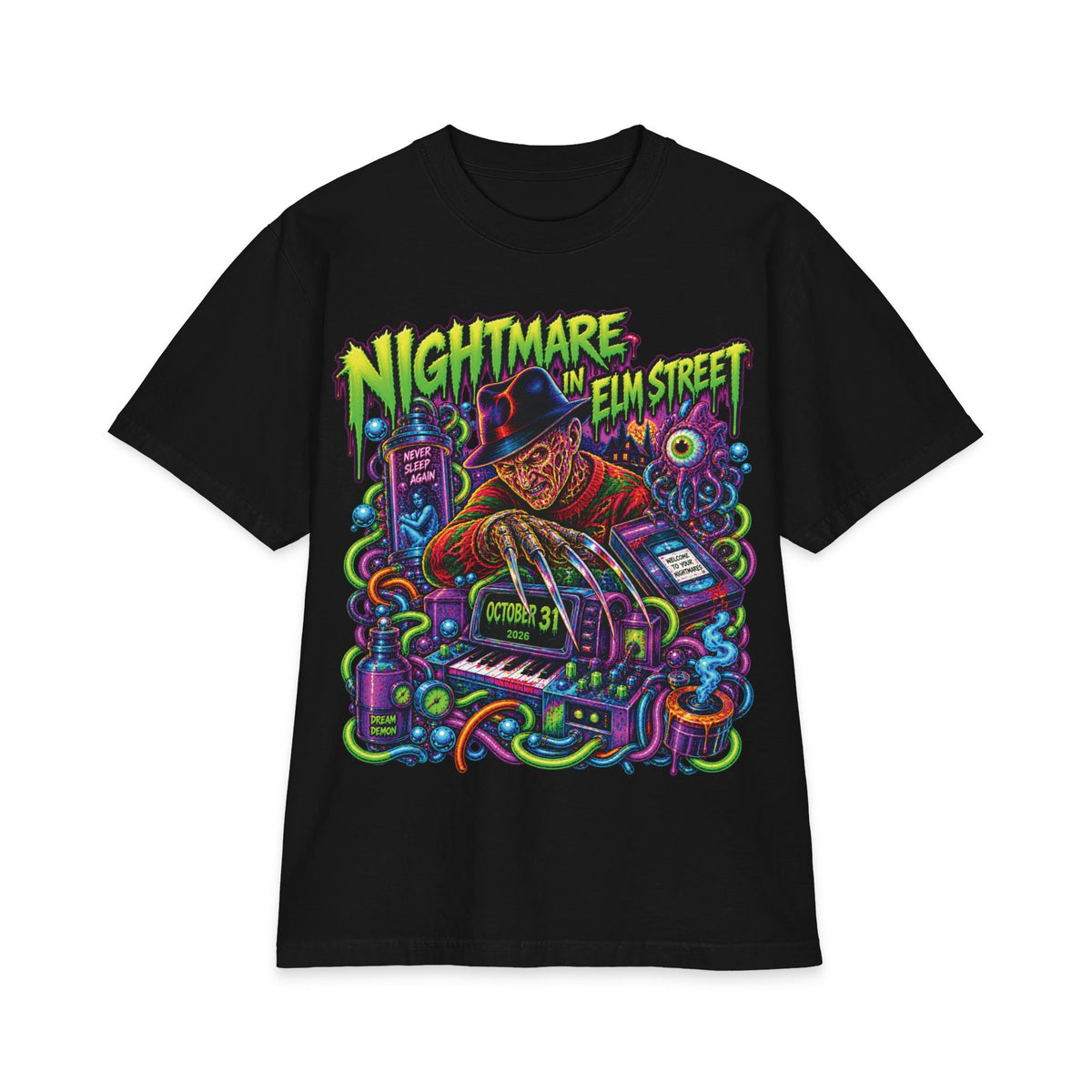 Nightmare on Elm Street Freddy Krueger T-Shirt | Horror Movie Tee