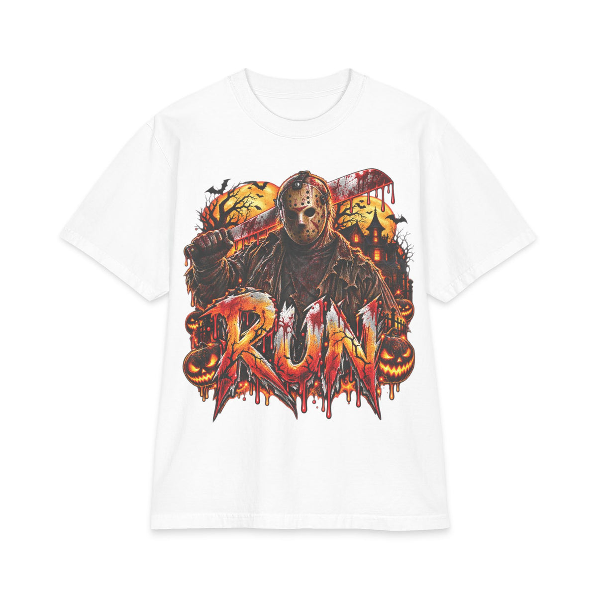Jason Voorhees horror graphic T-Shirt | RUN bloody slasher design