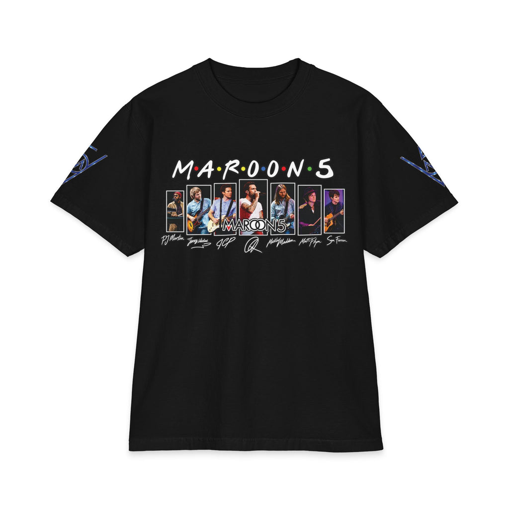 Maroon 5 band photo collage T-Shirt | Tour style sleeve logo
