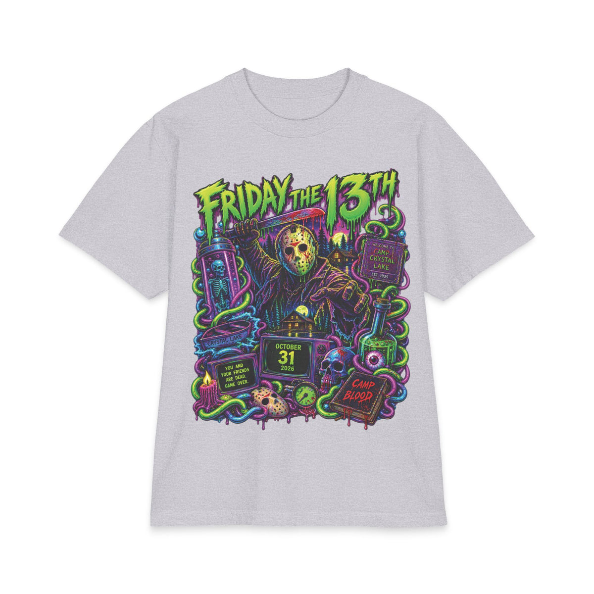 Friday the 13th Horror Graphic T-Shirt | Jason Masked Killer Tee