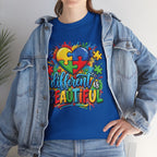 Different Is Beautiful Autism Puzzle Heart T-Shirt | Neurodiversity Awareness Tee