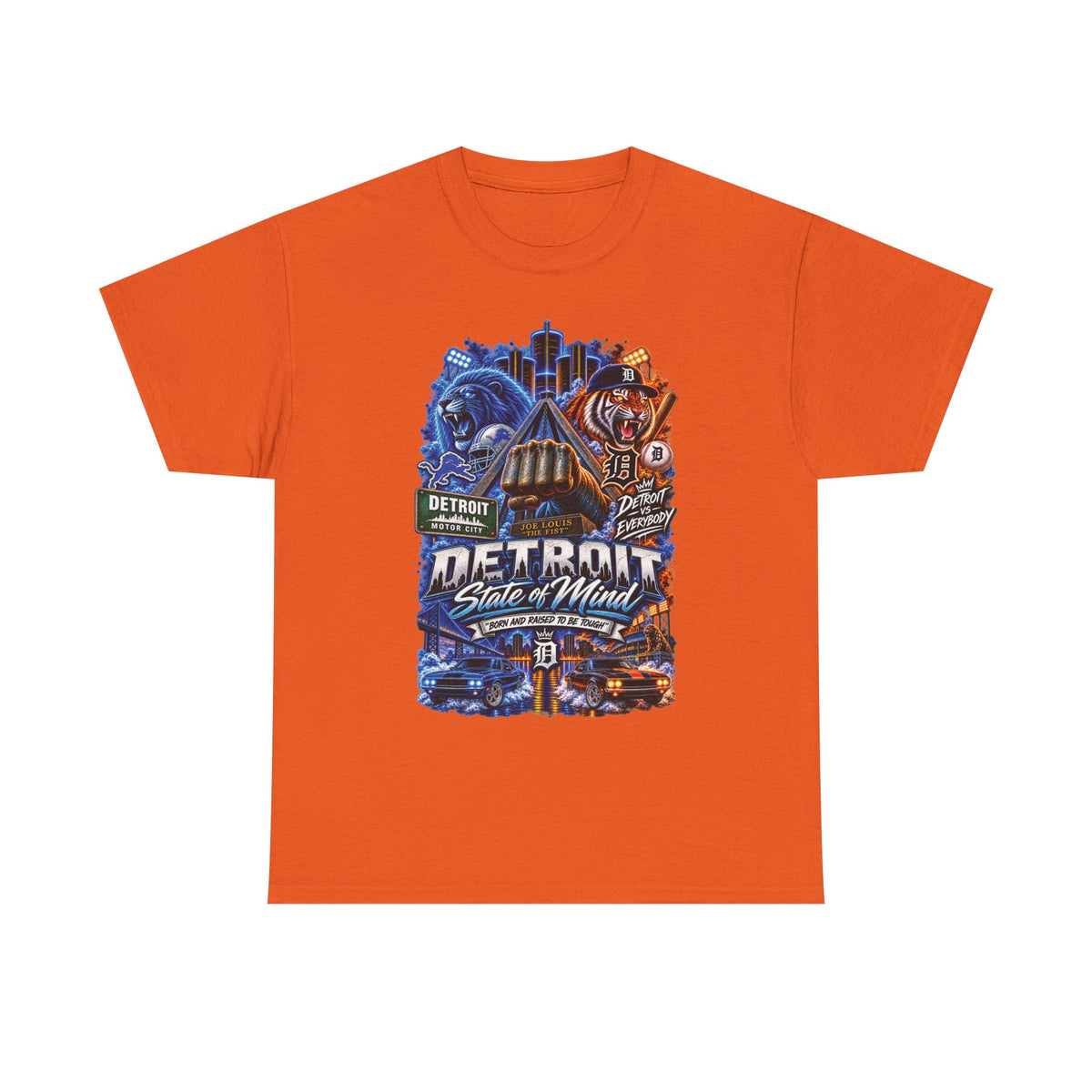 Detroit State of Mind T-Shirt | City Skyline, Motor City Collage