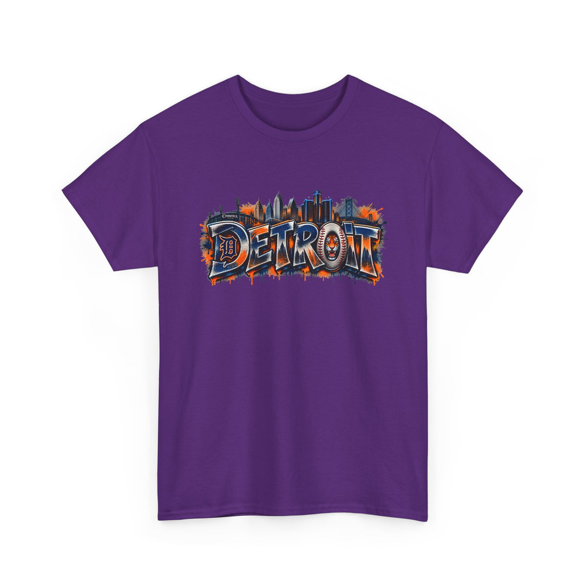 Detroit skyline graffiti T-Shirt | city skyline tee, urban street art