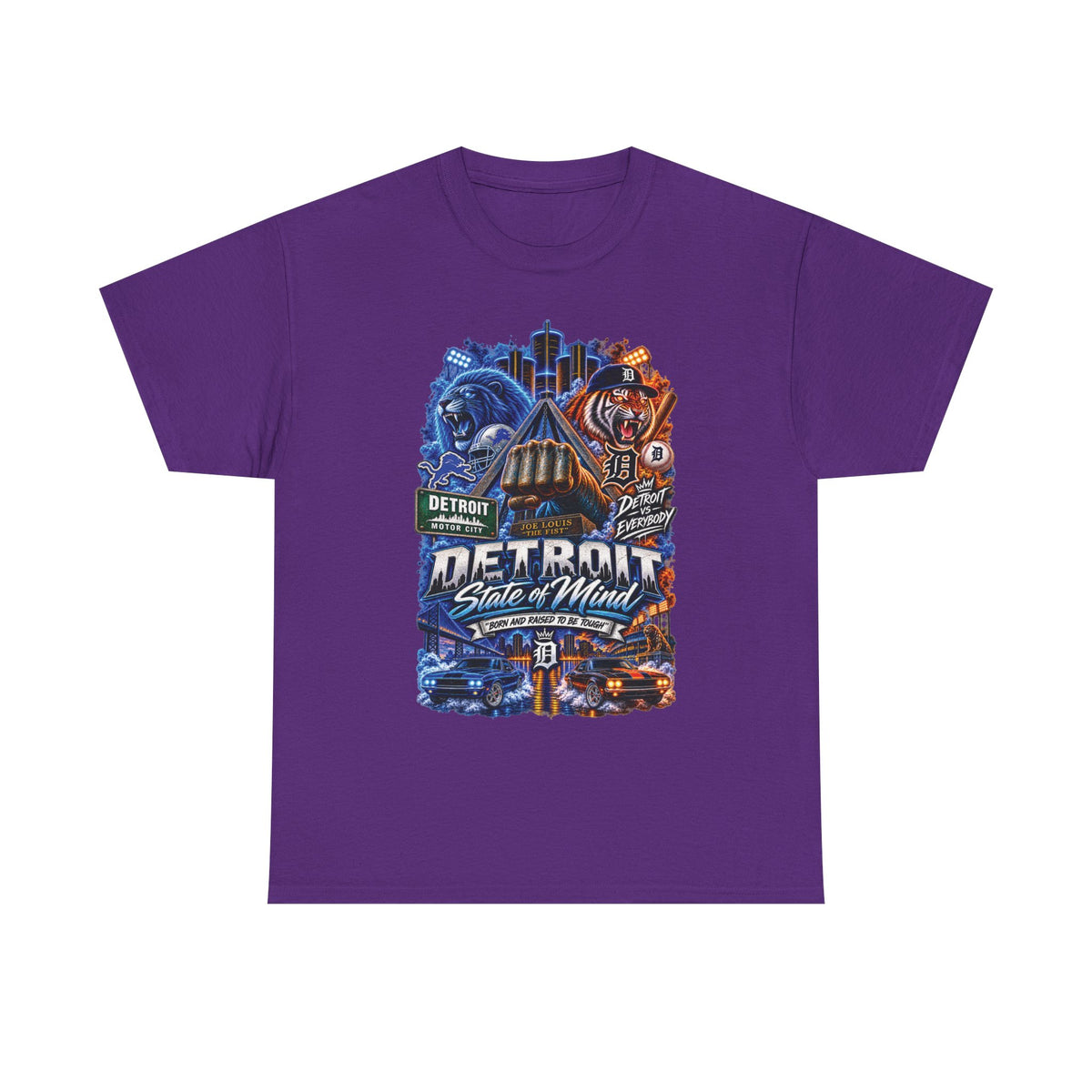 Detroit State of Mind T-Shirt | City Skyline, Motor City Collage