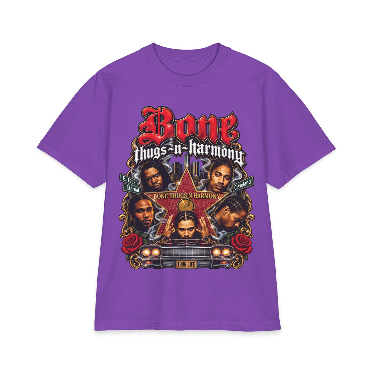 Bone Thugs-n-Harmony Graphic Tee | Rap Group Portraits, Classic Logo