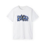 Graffiti 'Lover' Drip Design T-Shirt | Street Art Blue Black