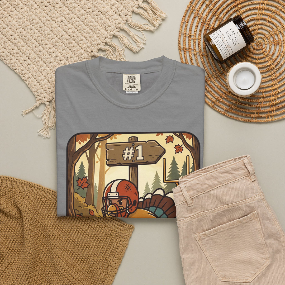 Turkey Bowl MVP T-Shirt | Thanksgiving Football Turkey Illustration