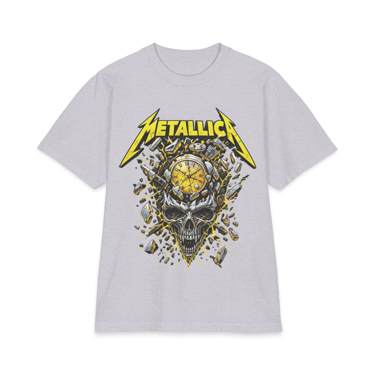Metallica Skull Clock T-Shirt | Rock Band Graphic Tee