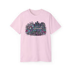 Detroit Nights skyline tee | Retro neon city palm trees graphic T-Shirt