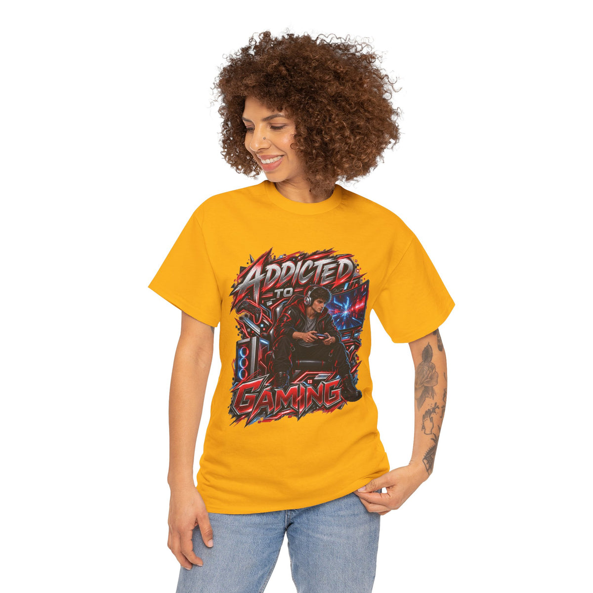 Addicted to Gaming Graphic T-Shirt
