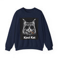 Kool Kat cat with sunglasses and cigar Sweatshirt | Retro cool cat graphic