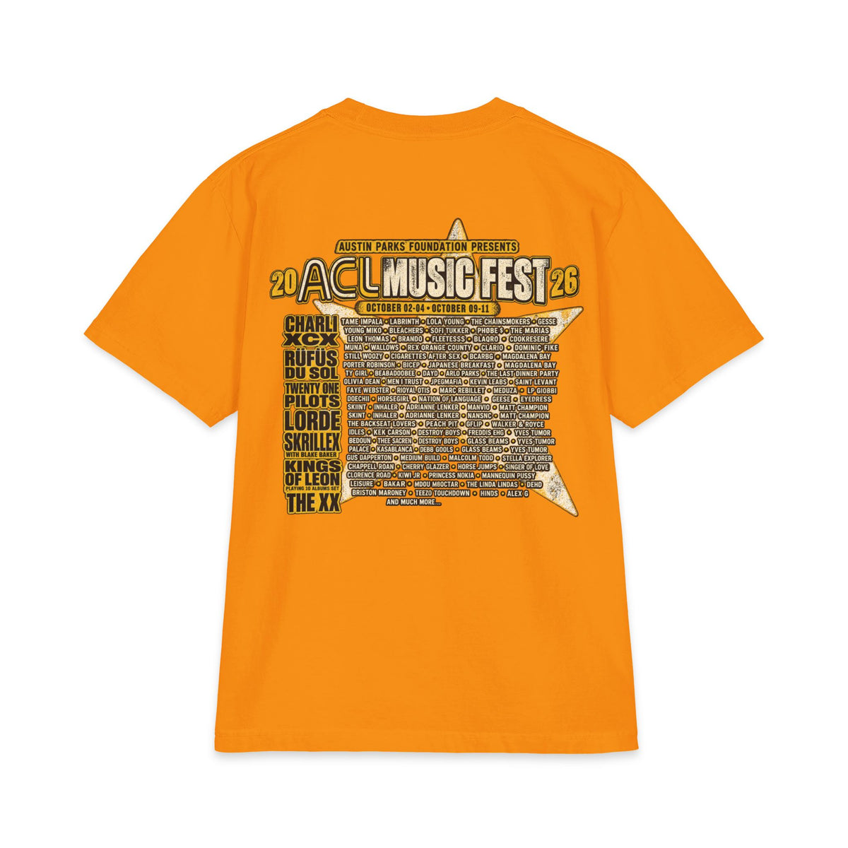 ACL Fest tongue logo T-Shirt | music festival lineup back print