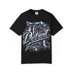 Detroit Script Skyline T-shirt | Cityscape Lettering Tee