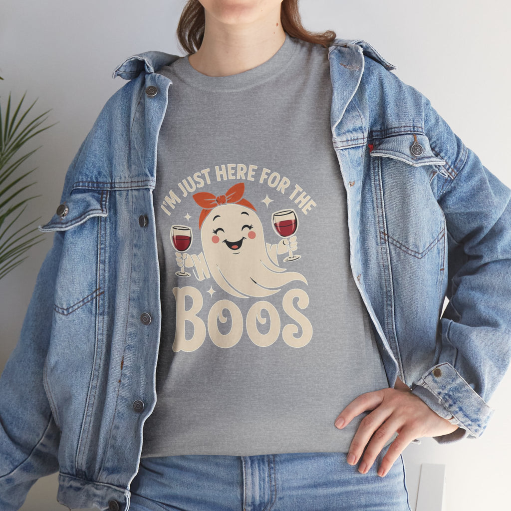 Rosie Ghost with Wine Boos T-Shirt | Halloween Wine Lover Tee