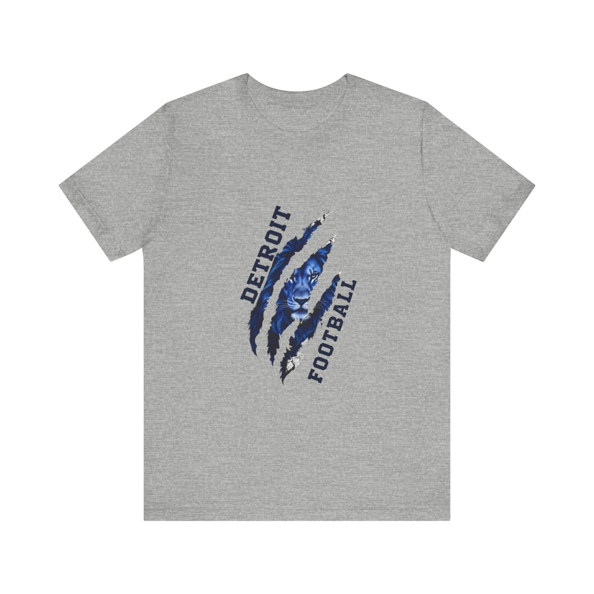 Detroit Football Claw Mark Tee | Lion Mascot Grunge