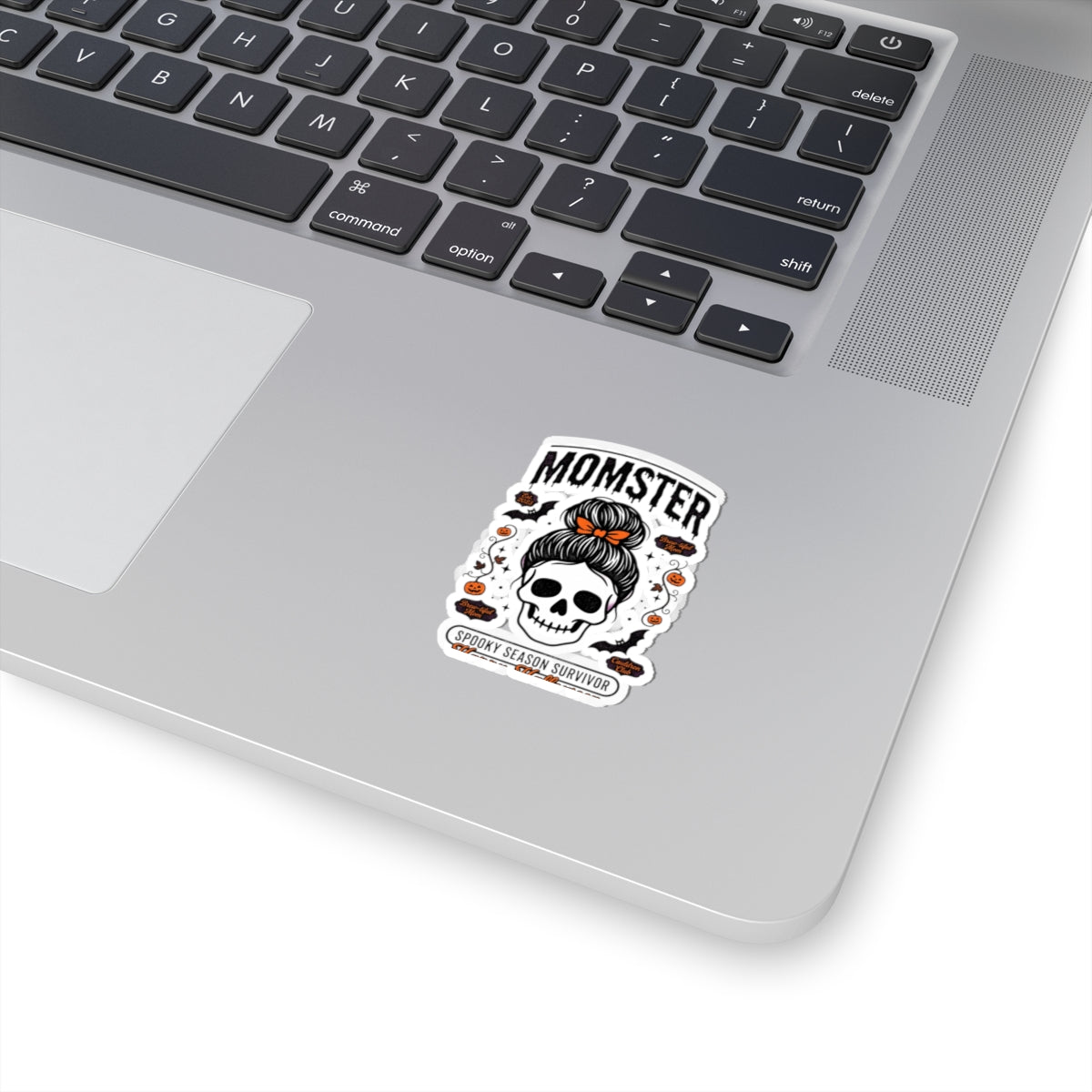 Momster Skull Hair Bun Sticker | Halloween Kiss-Cut Sticker
