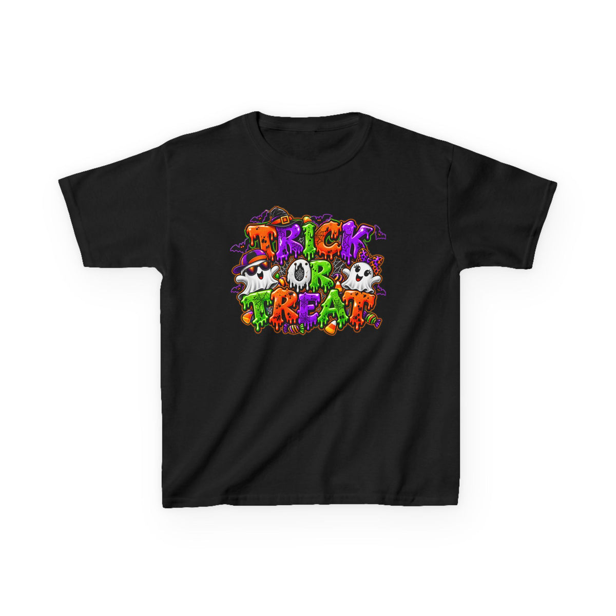 Boy and Girl Trick or Treat Halloween Graphic Tee | Kids