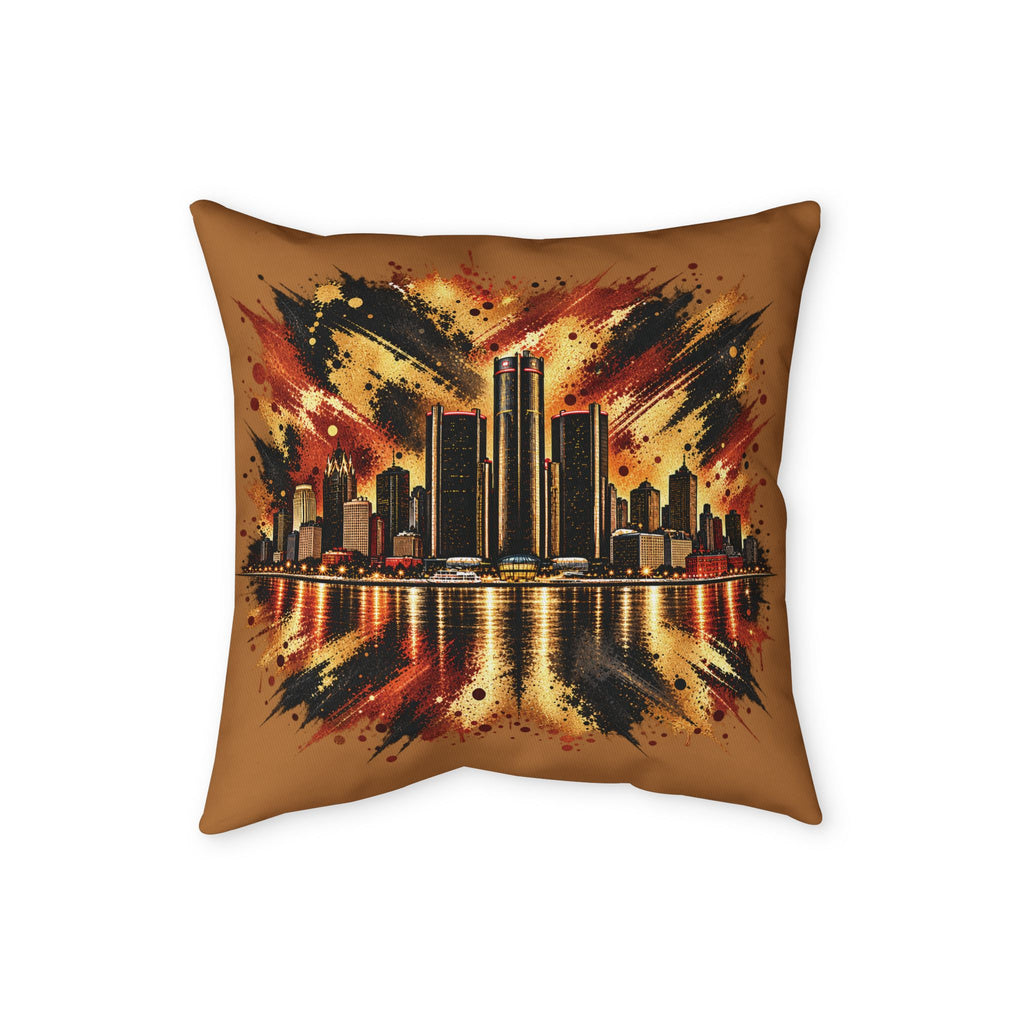 Motor City Detroit Skyline Pillowcase