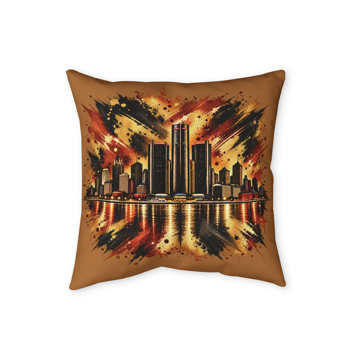 Motor City Detroit Skyline Pillowcase