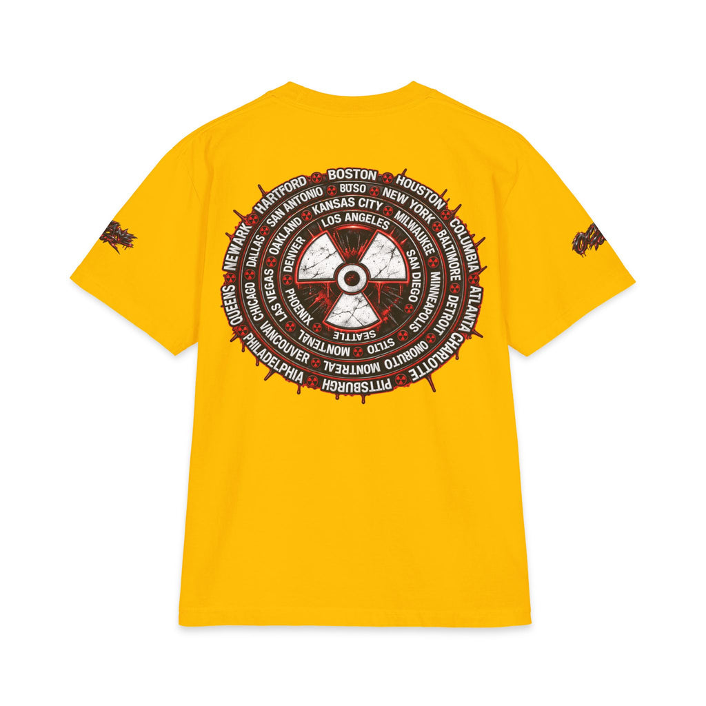 Don Toliver Alien Skull with Spiked Biohazard Wheel T-Shirt | Grunge Horror Tee