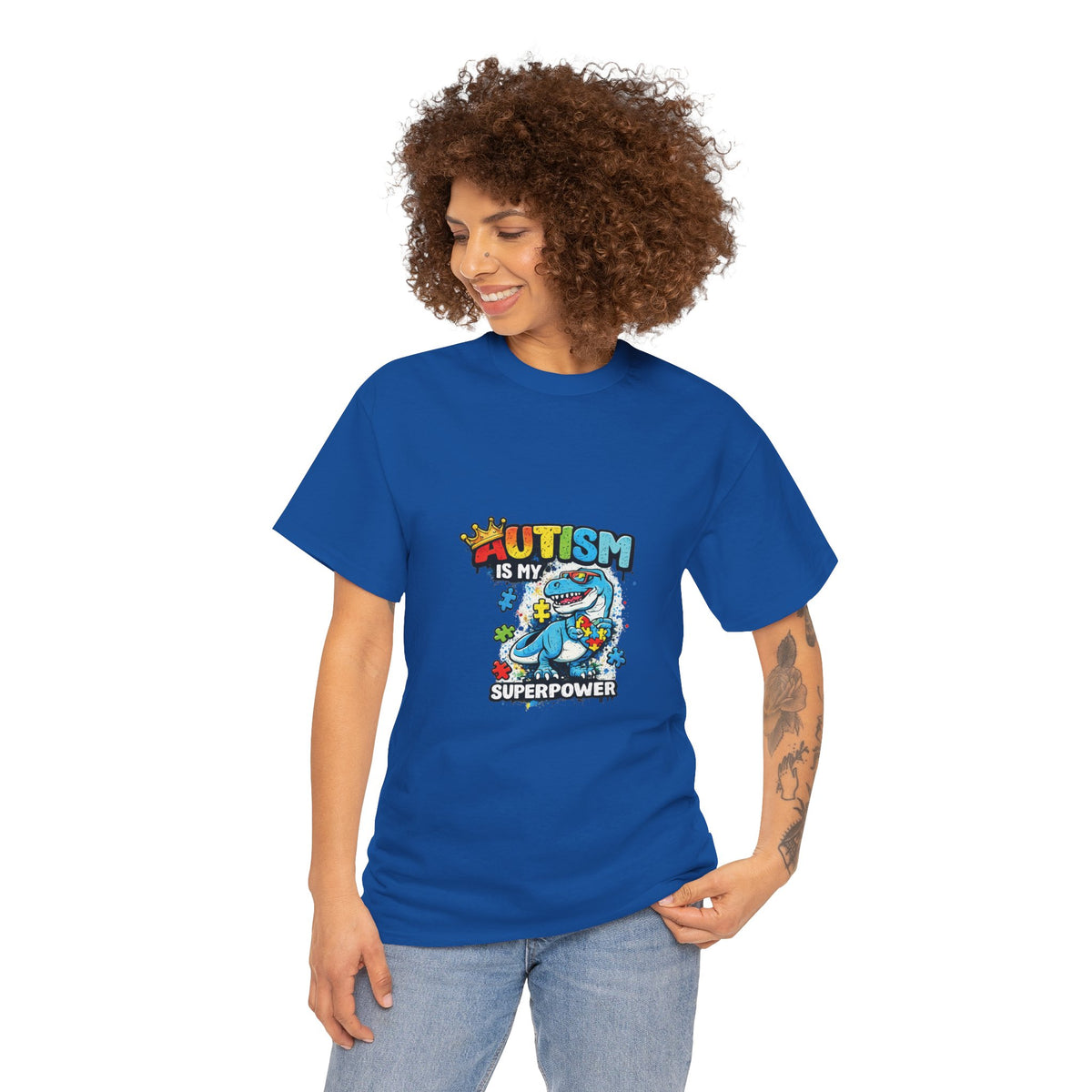 Autism Is My Superpower T-Shirt | Puzzle Piece Shark Design