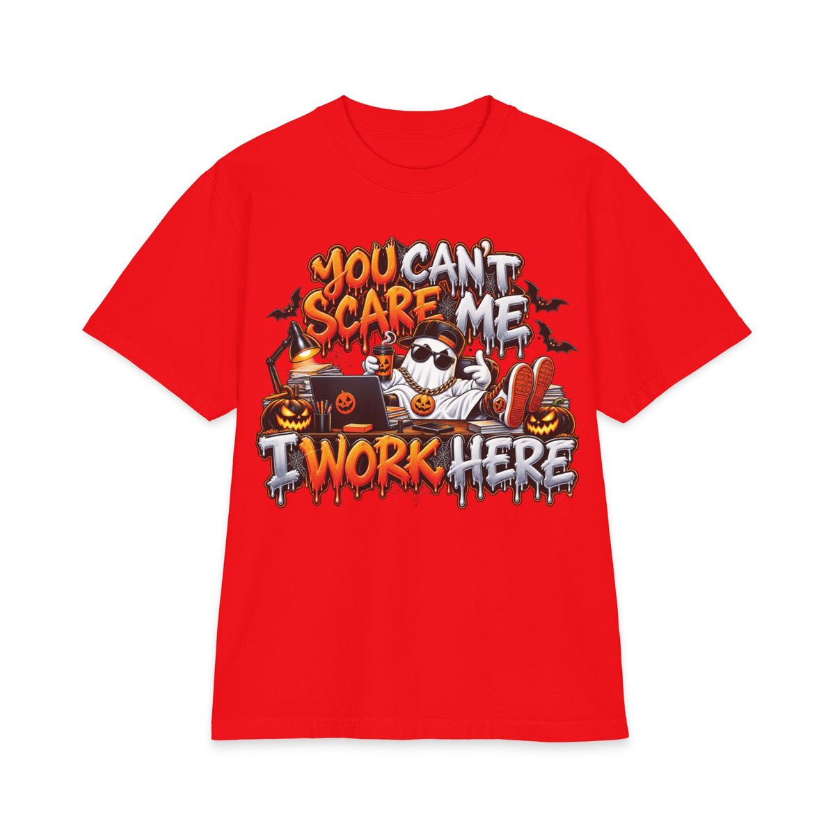 You Can't Scare Me I Work Here T-Shirt | Halloween Office Funny Shirt