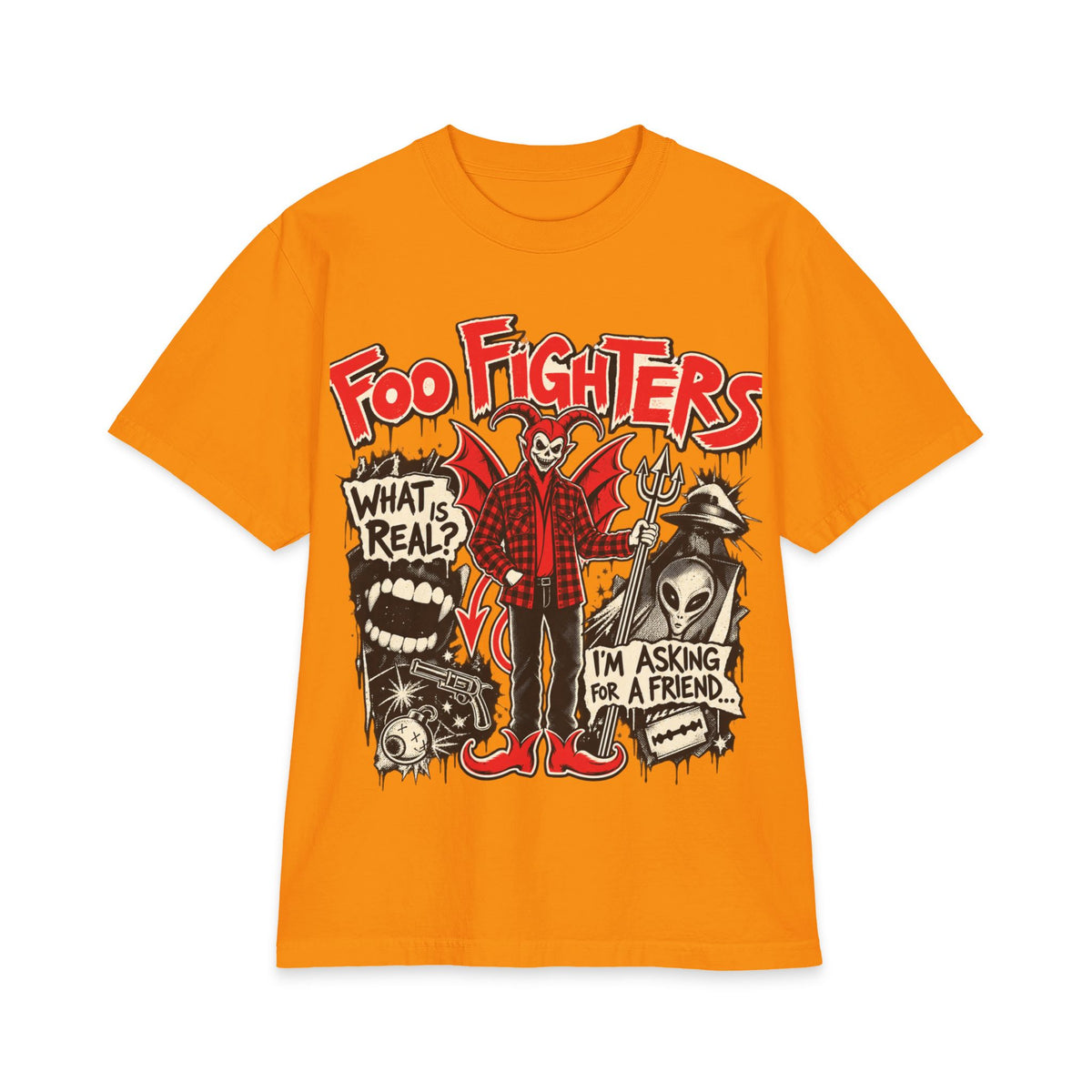 Foo Fighters band logo tee | Rock skull graphic T-Shirt